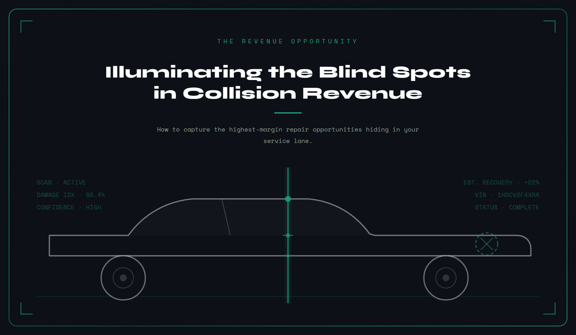 Illuminating the Blind Spots in Collision Revenue — car diagnostic scan illustration